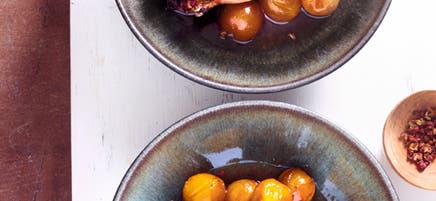 Cailles aux mirabelles