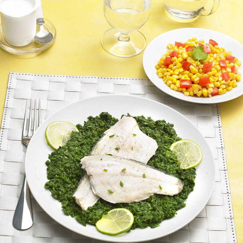 Photo de/du Filet de bar aux épinards par WW