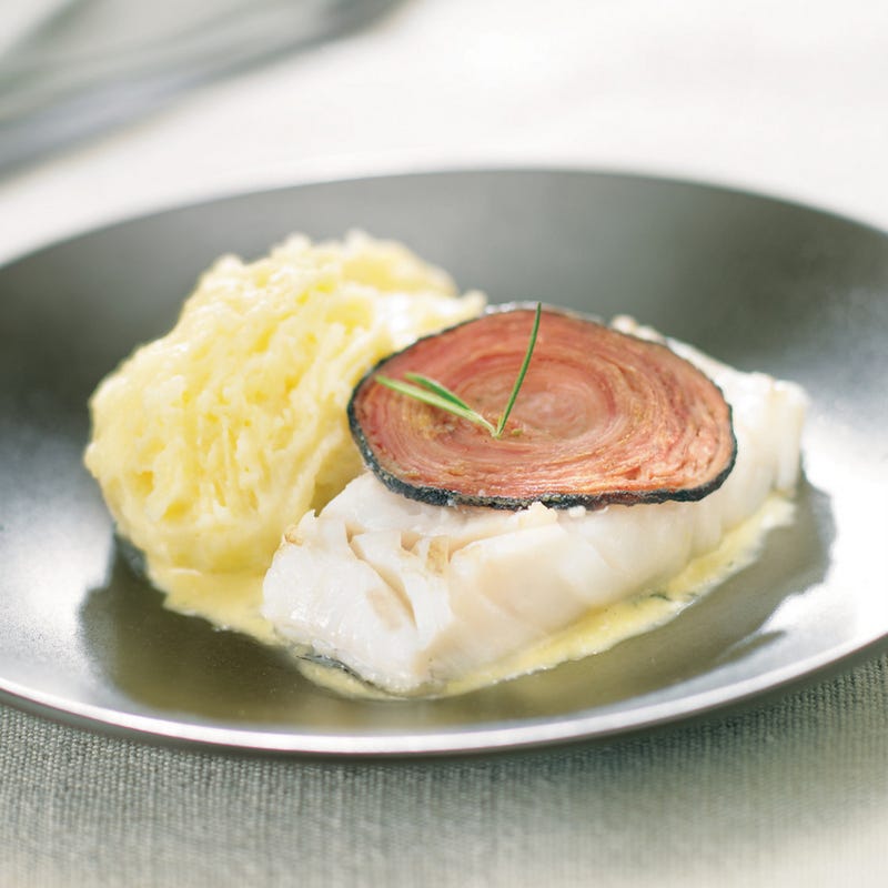 Photo de/du Lieu jaune à l'andouille et sa purée par WW