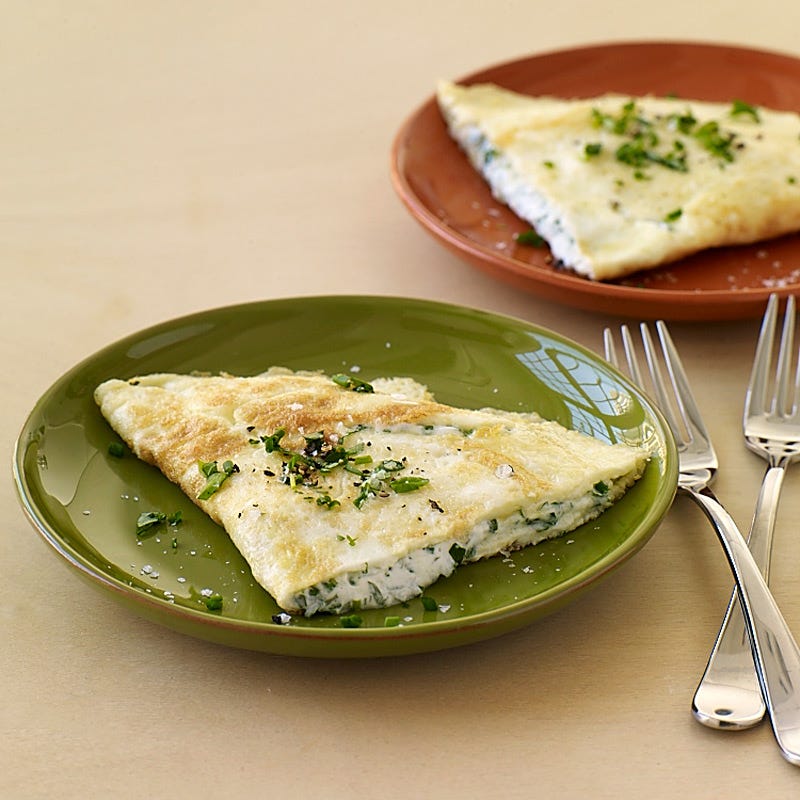 Photo de/du Omelette au chèvre et aux herbes par WW