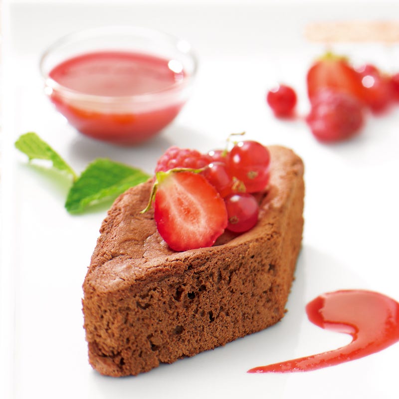 Photo de/du Chocolat au fromage blanc et son coulis de fruits rouges par WW