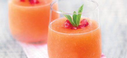 Soupe de melon grenade et citron vert