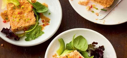 Pain de poisson sauce au poivron