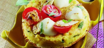 Frittata aux tomates cerise et à la mozzarella