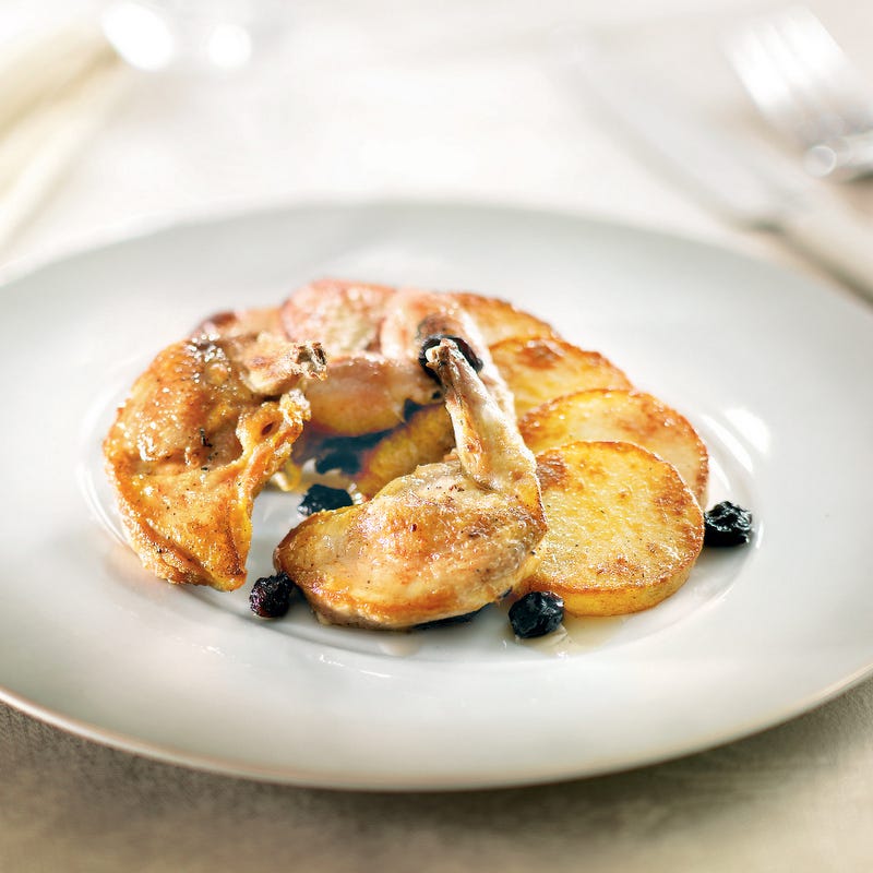 Photo de/du Cailles aux raisins, pommes de terre rôties par WW