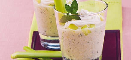 Verrine de concombre au chèvre frais