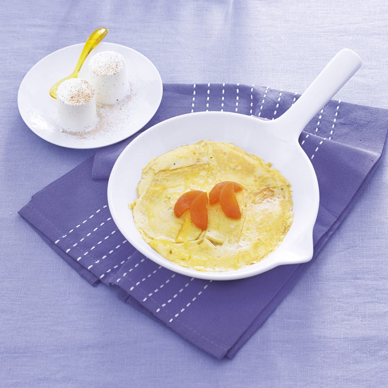 Omelette et petits suisses