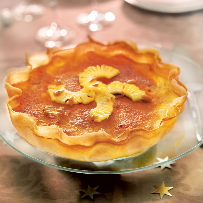 Tarte à l'ananas, caramel et poivre