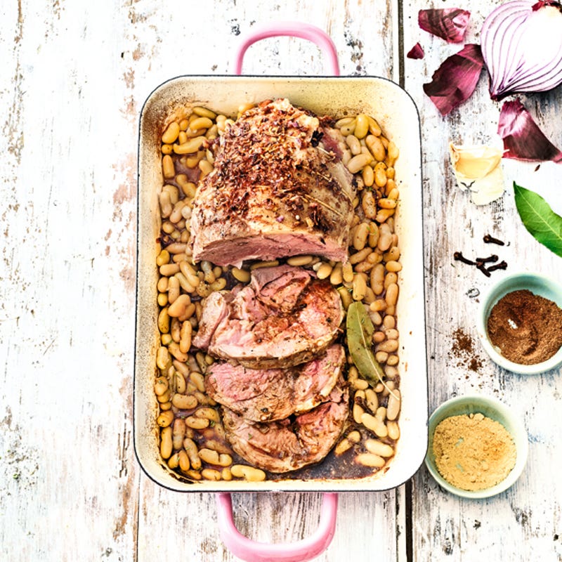 Photo de/du Agneau rôti aux épices accompagné de flageolets verts par WW