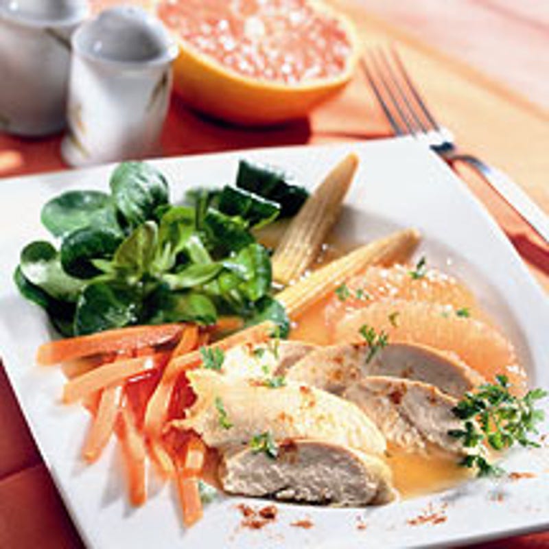 Photo de/du Salade de pintade au pamplemousse rose par WW