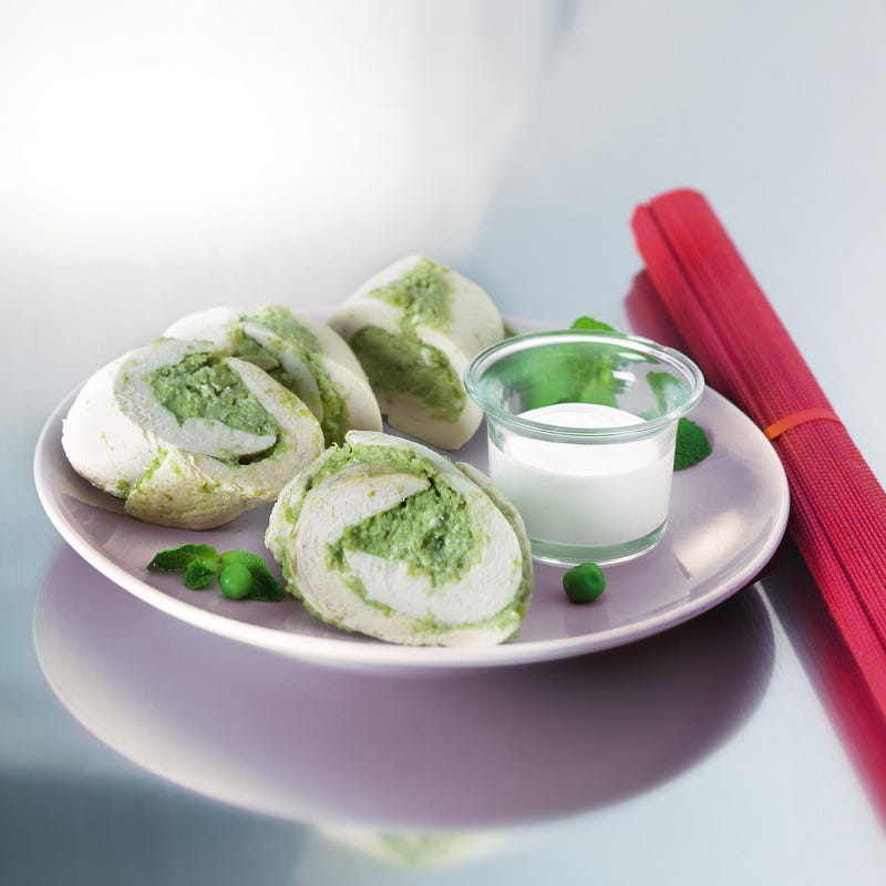 Photo de/du Makis de poulet, menthe et petits pois par WW
