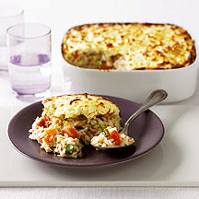 Gratin de riz au thon