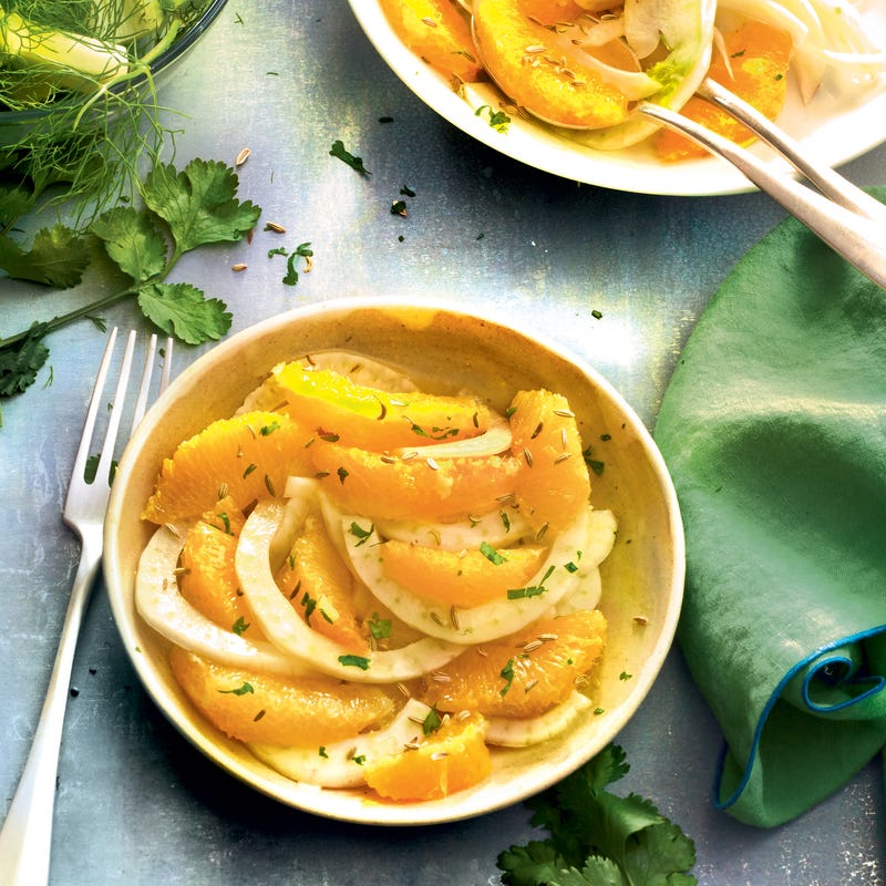 Salade de fenouil, oranges et coriandre