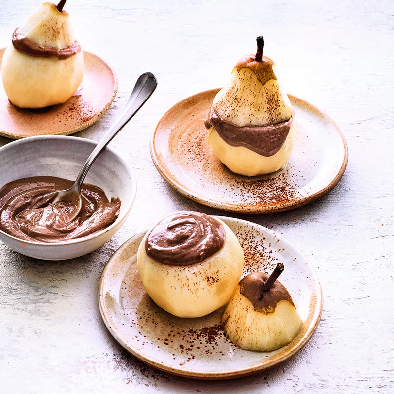 Poire à la crème de marron et chocolat