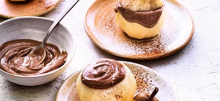 Poire à la crème de marron et chocolat
