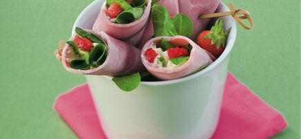 Wraps de jambon à la mâche