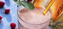 Milk-shake glacé melon framboise