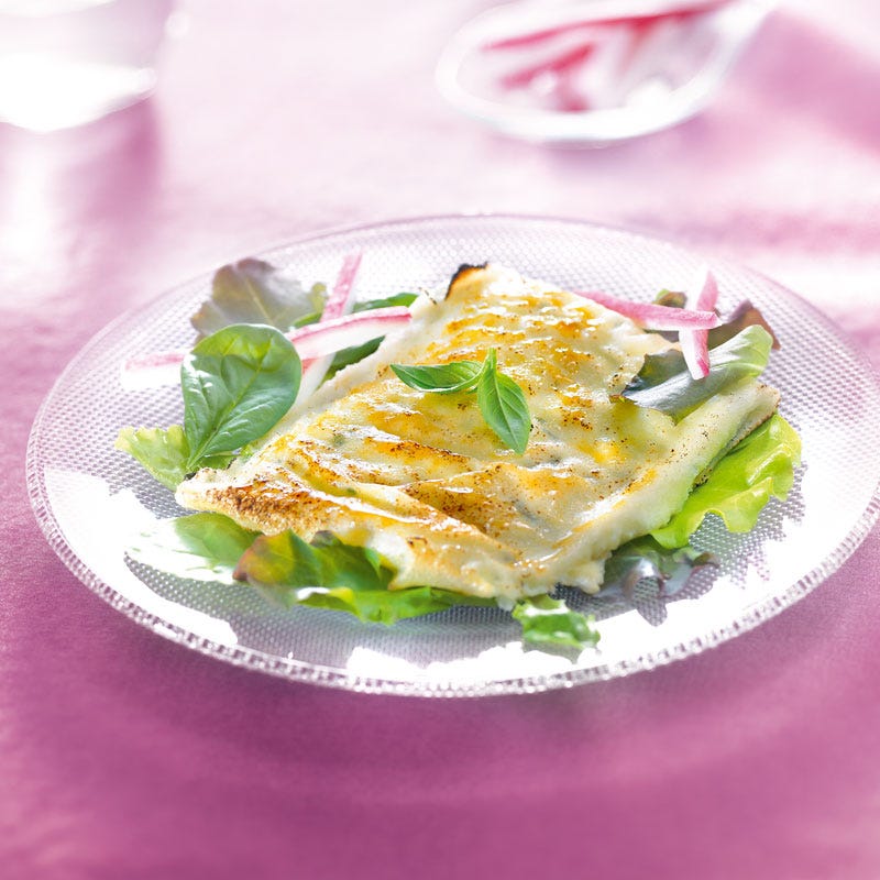 Photo de/du Bricks de chèvre sur lit de salade par WW