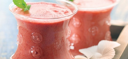 Mousse de fraises à la menthe