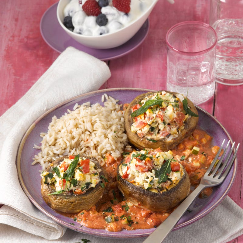Photo de/du Champignons farcis au fromage frais par WW