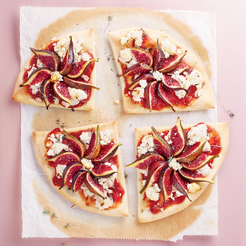 Pizza au chèvre frais et aux figues