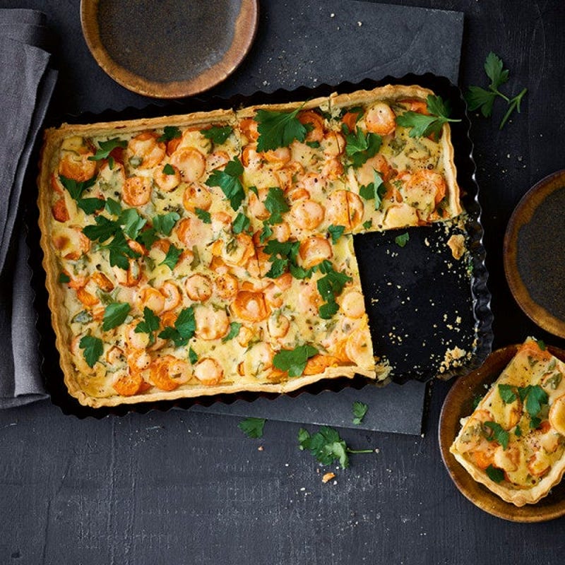 Tarte salée aux carottes