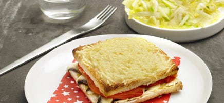 Croque pizza végétarien