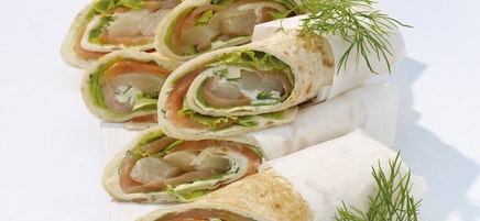 Wraps au saumon fumé et asperges