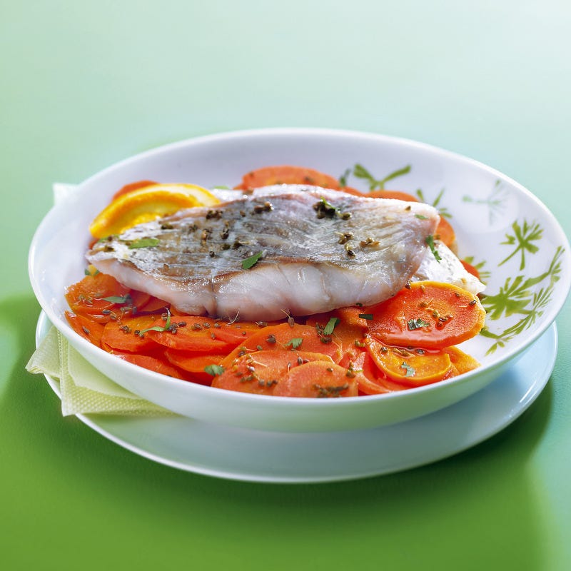 Photo de/du Lieu poêlé, carottes caramélisées à l'orange par WW