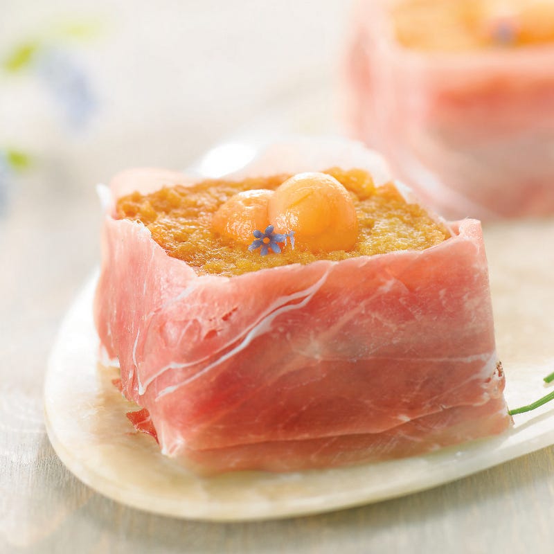 Photo de/du Mousse de melon au Porto et jambon cru par WW