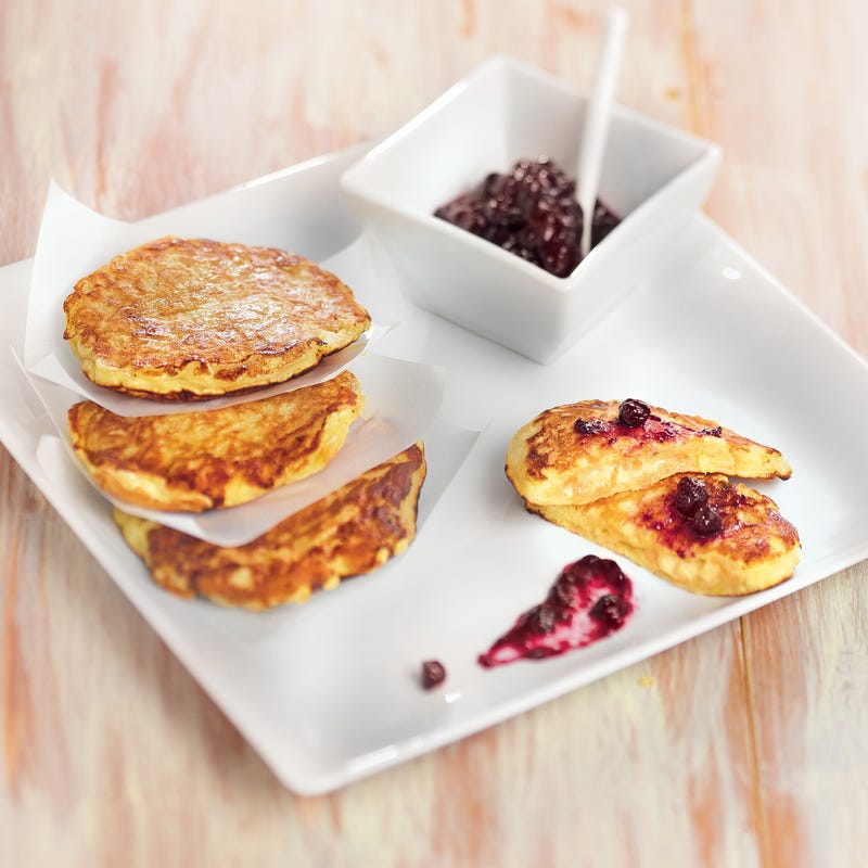 Photo de/du Blinis de pomme à la myrtille par WW