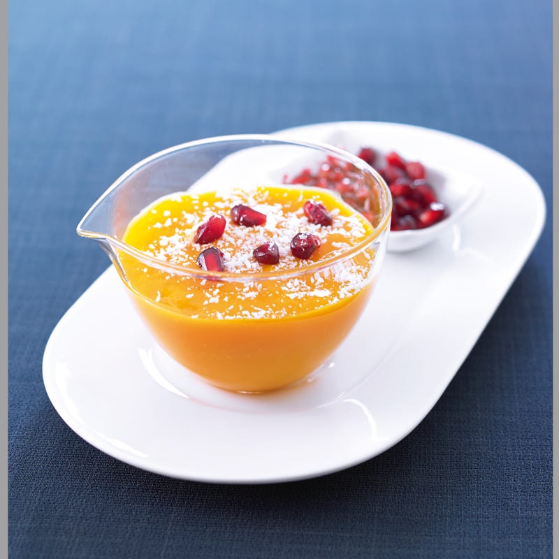 Soupe de mangues à la grenade