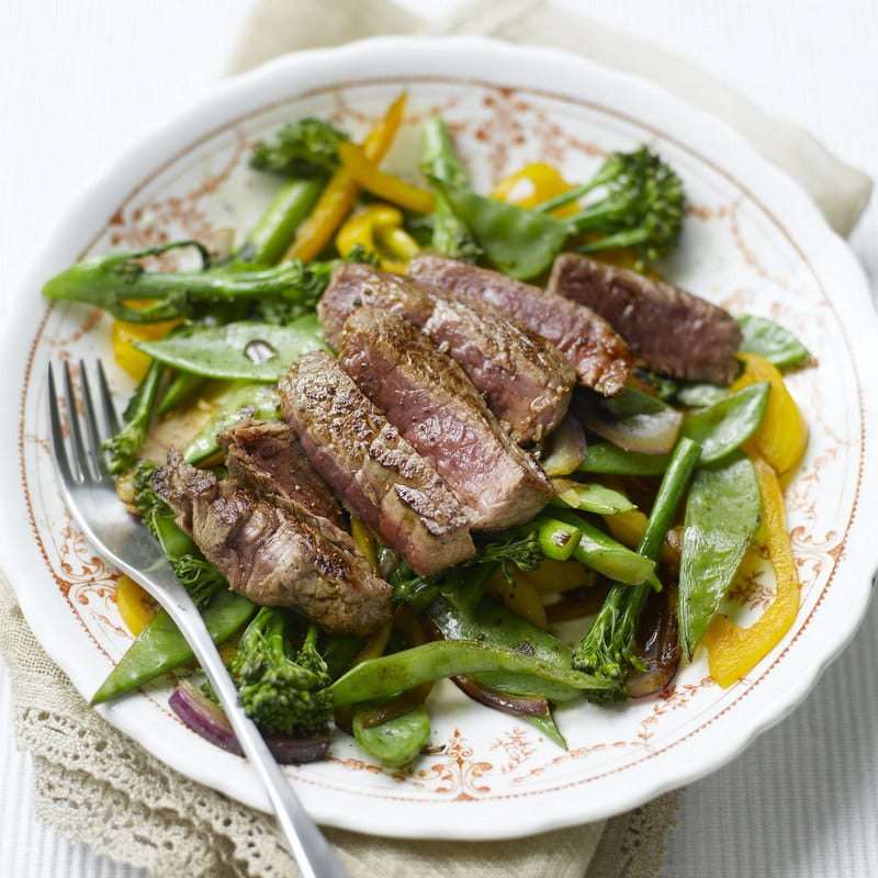 Photo de/du Filet de boeuf et légumes du jardin par WW