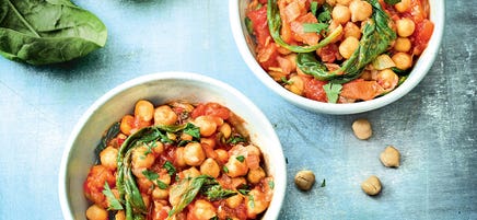 Poêlée d'épinards et pois chiches