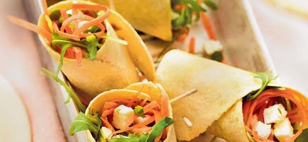 Wraps aux carottes rapées