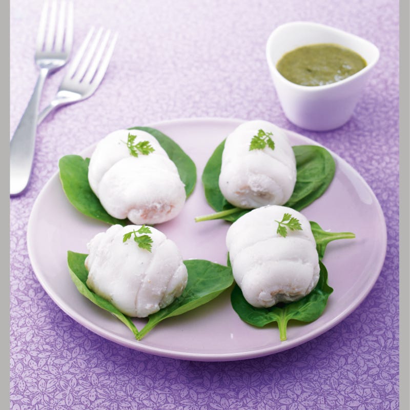 Ballotines de poisson au vert