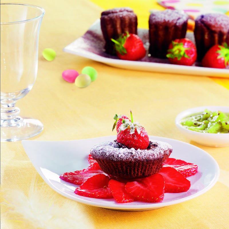 Photo de/du Gâteau au chocolat, coulis de kiwi par WW