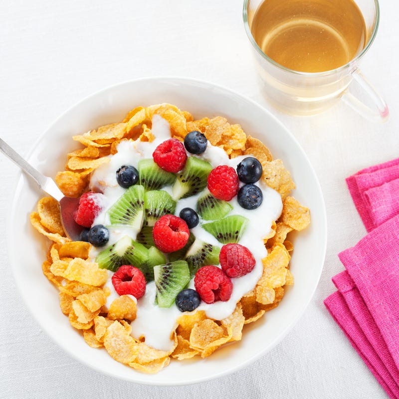 Corn Flakes aux fruits et yaourt