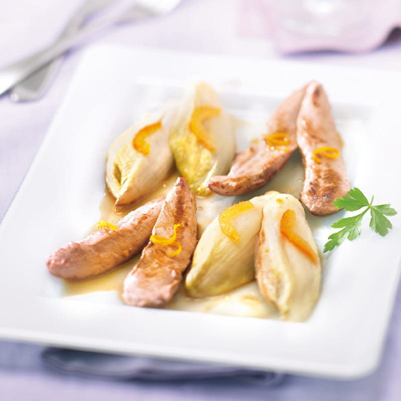 Photo de/du Aiguillettes de canard, endives braisées à l'orange par WW