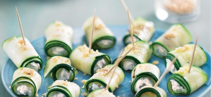 Courgettes grillées aux cacahuètes