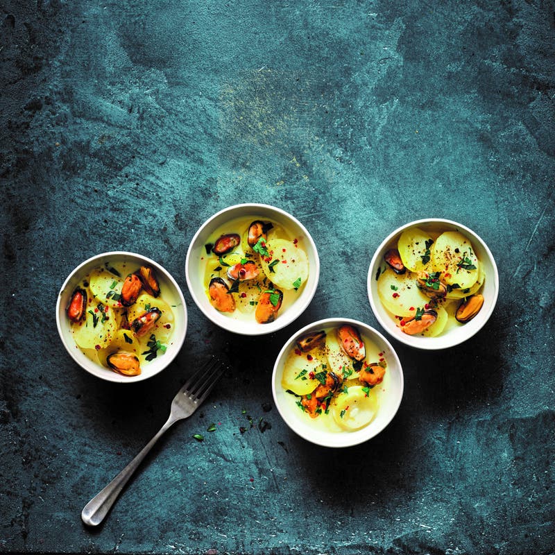 Cassolette de moules aux pommes de terre