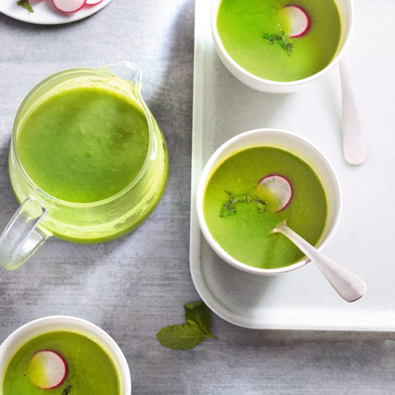 Photo de/du Gaspacho de petits pois à la menthe par WW