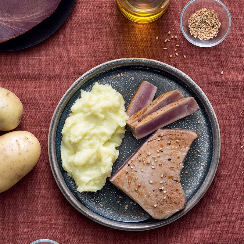 Photo de/du Thon mi-cuit et purée wazabi par WW