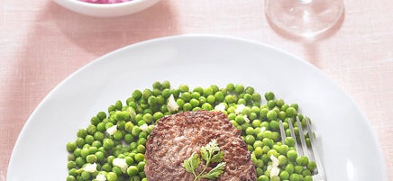 Betterave, steak et petits pois