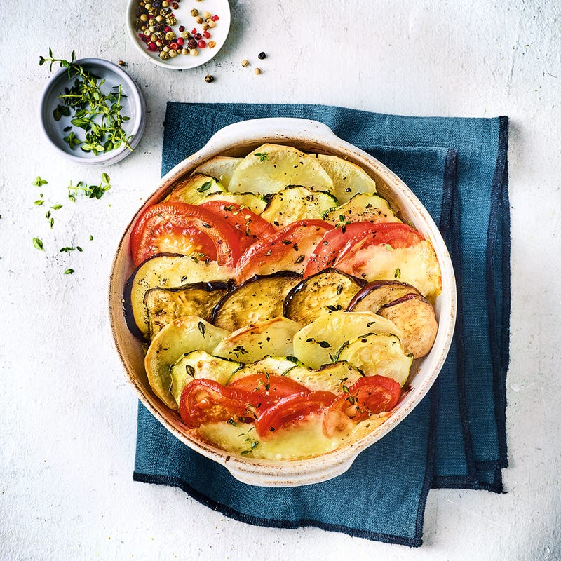 Tian provençal à la mozzarella