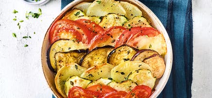 Tian provençal à la mozzarella