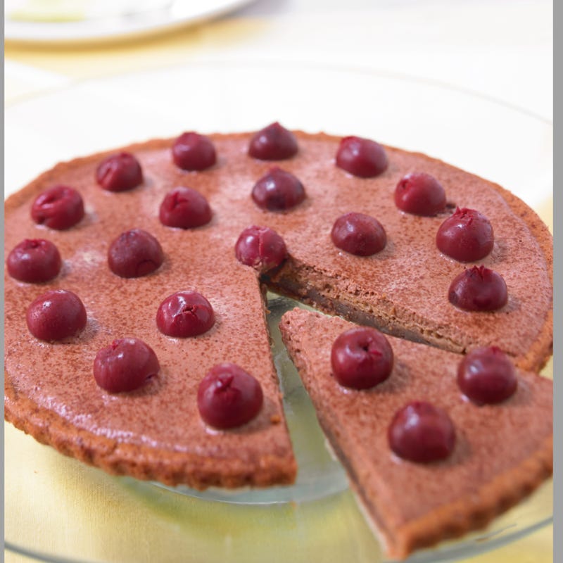 Entremets au chocolat et aux cerises