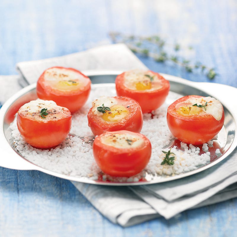 Photo de/du Oeufs de caille en cocotte de tomates cerise par WW