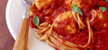 Spaghetti aux boulettes de dinde