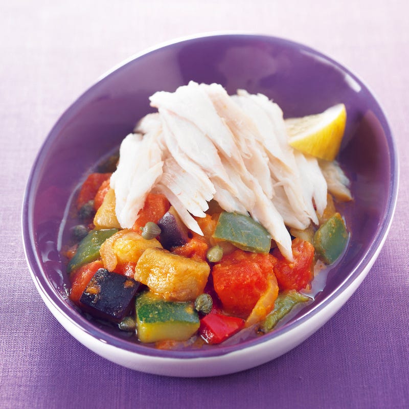 Photo de/du Effilochée de raie à la ratatouille par WW